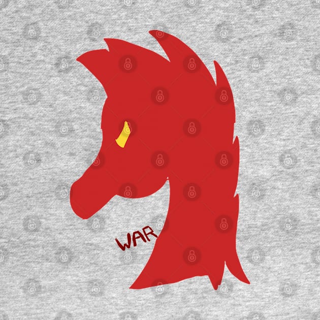 Red Horse Emblem (War) by VixenwithStripes